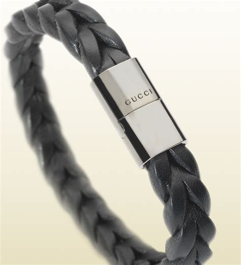 gucci bracelet men& 39|Gucci leather bracelet for men.